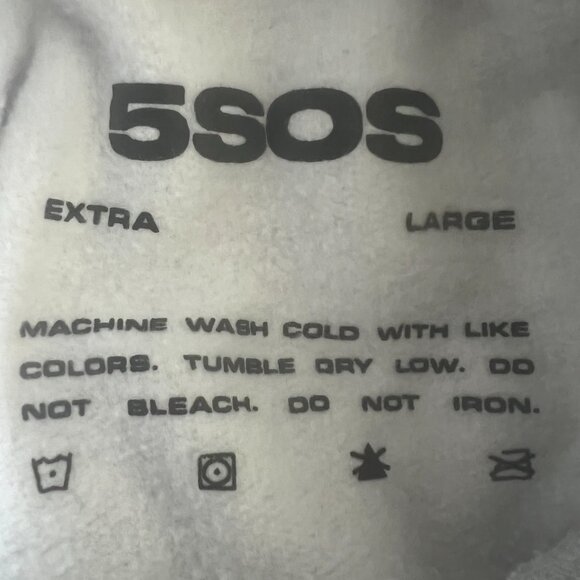 5 Seconds of Summer 5SOS Australian Band Pullover Hoodie Mens XL Gray ROWYSO - Picture 6 of 6